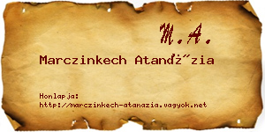 Marczinkech Atanázia névjegykártya